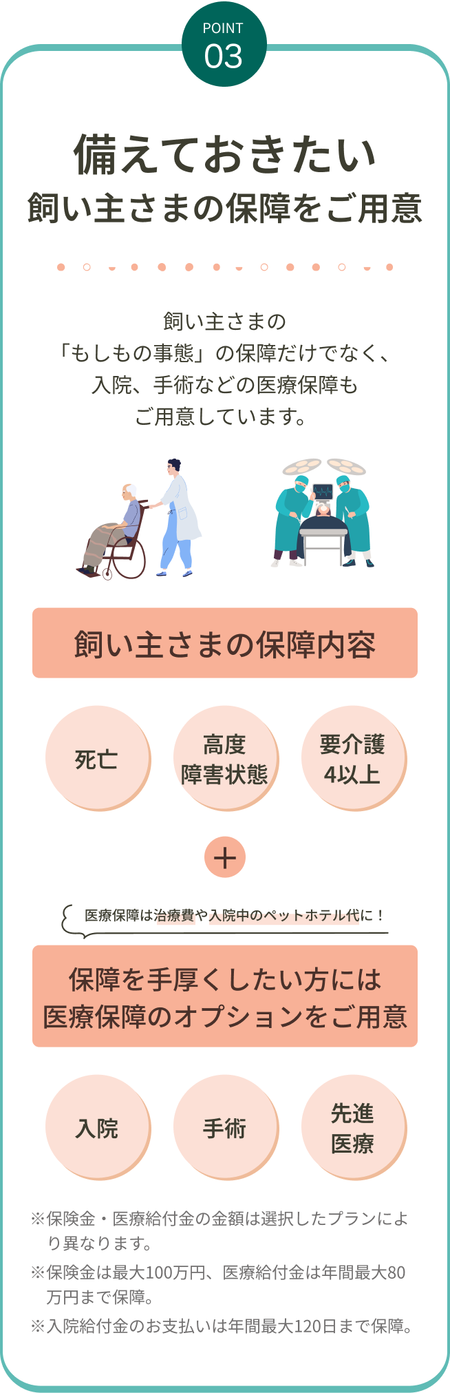 備えておきたい飼い主さまの保障をご用意
