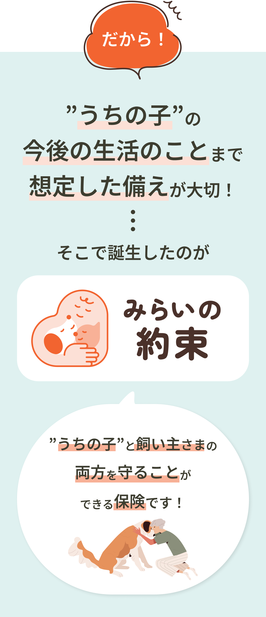 だからうちの子の今後の生活のことまで想定した備えが大切 そこで誕生したのがみらいの約束